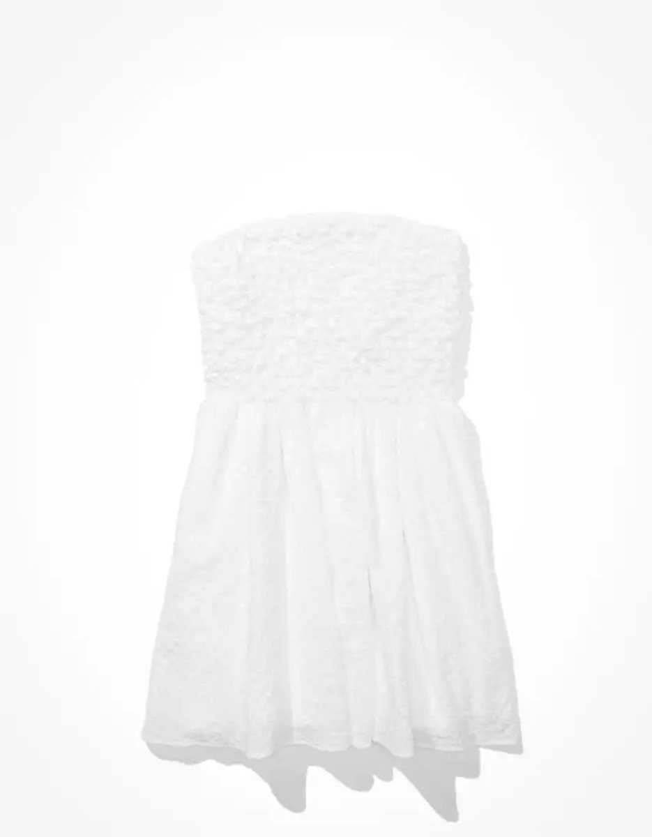 Mini Robe American Eagle AE Smocked Popcorn Blanche Femme | CNS-44343627